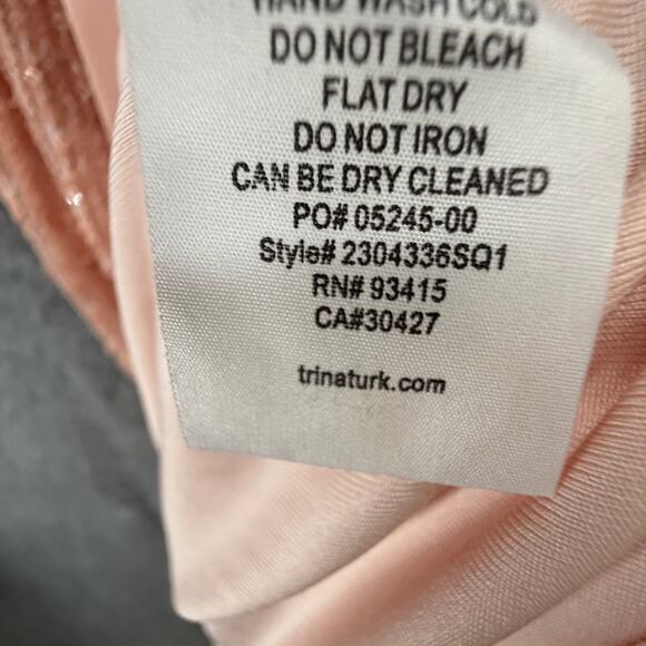 Trina Turk Daria Dress Womens XS Pink Sequined Halter Night Out Modern Glam - Picture 13 of 14